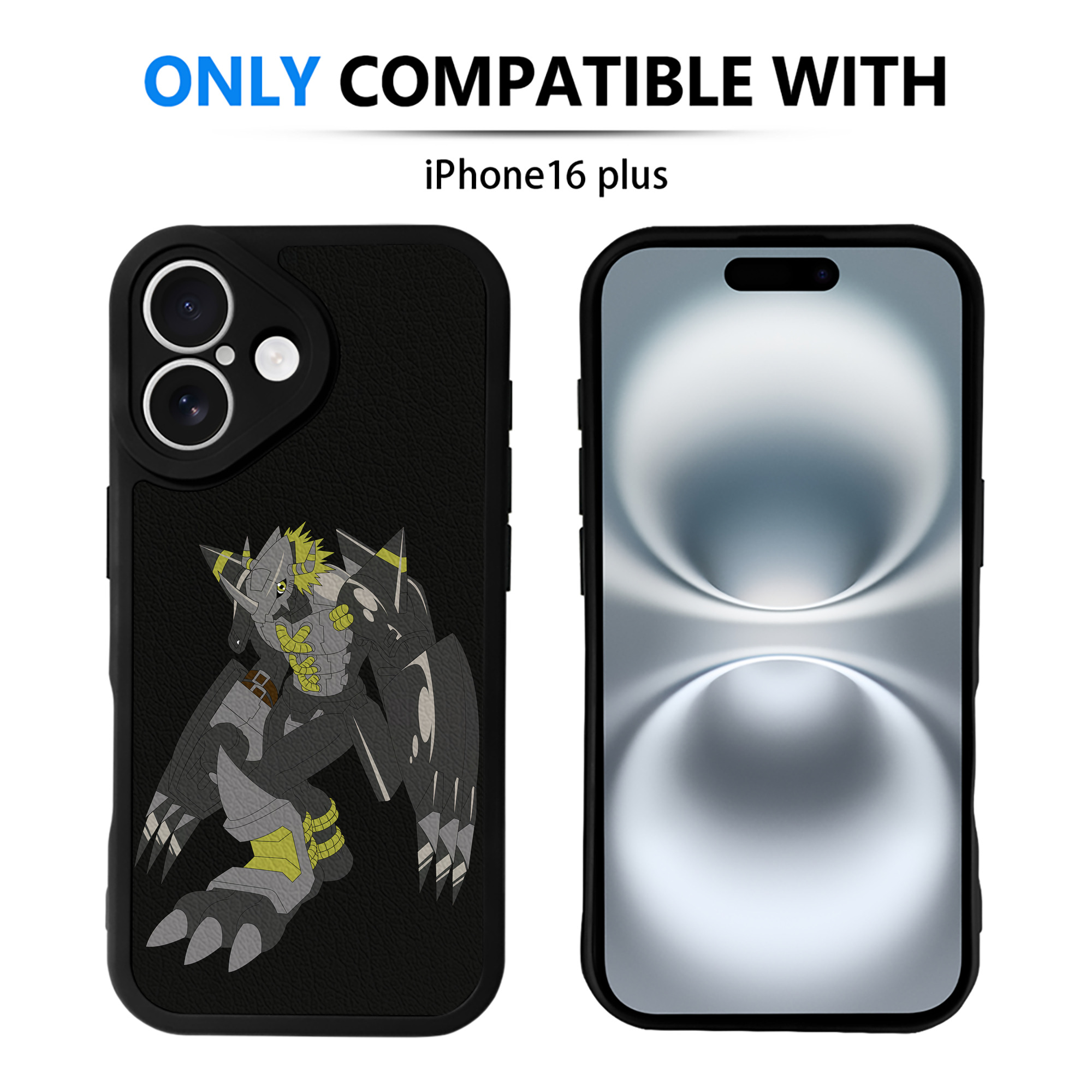 （画像用） Digimon デジタルモンスター/デジモン 【iPhone 16シリーズ対応】シリコンスマホケース（レザー調） 材質：シリコン
